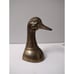Vintage Leonard Brass Goose Duck Head Paperweight 6 Mid Century Bookend Figurin
