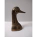 Vintage Leonard Brass Goose Duck Head Paperweight 6 Mid Century Bookend Figurin
