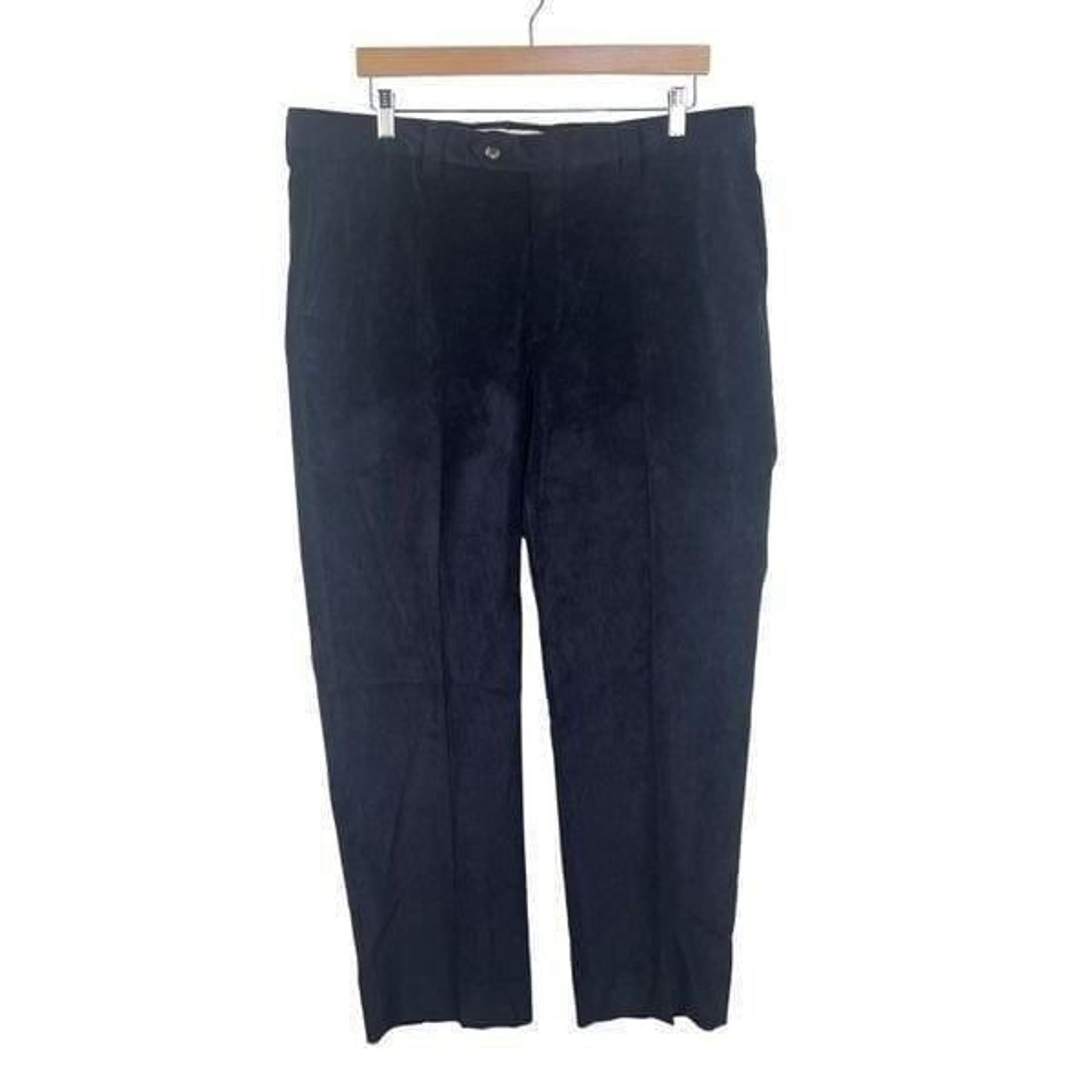 Vintage Berle Corduroy Pants Dark Navy Blue Academia Preppy Classic mens size 40