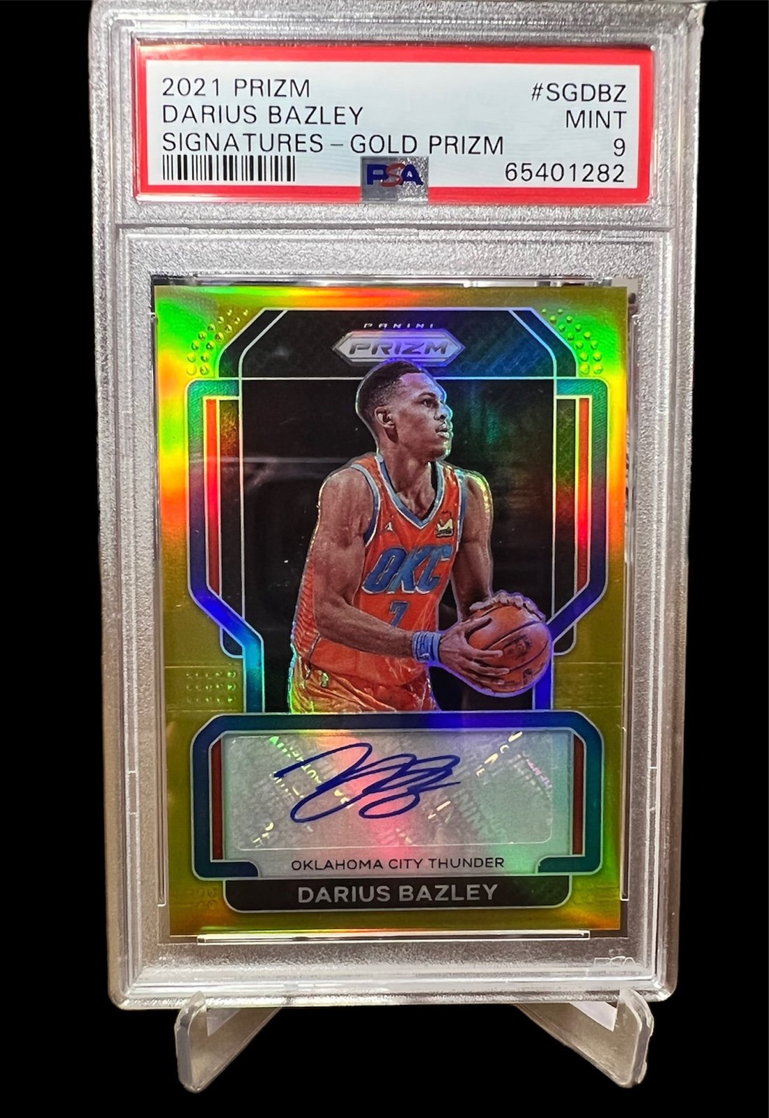Darius Bazley Prizm Auto GOLD /10 PSA 9