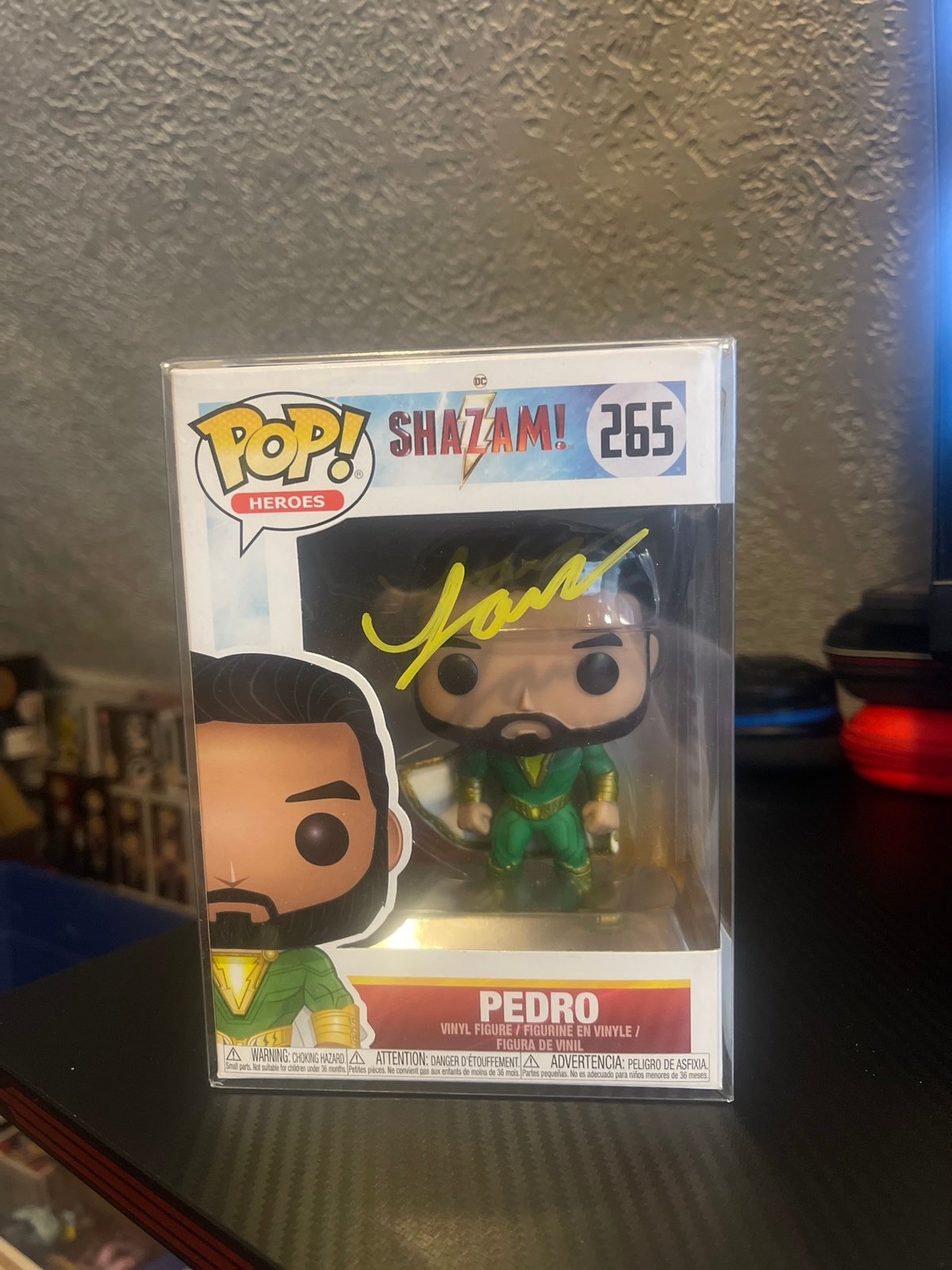 Funko pop signed Pedro by Actor Jovan Armand with Bam COA