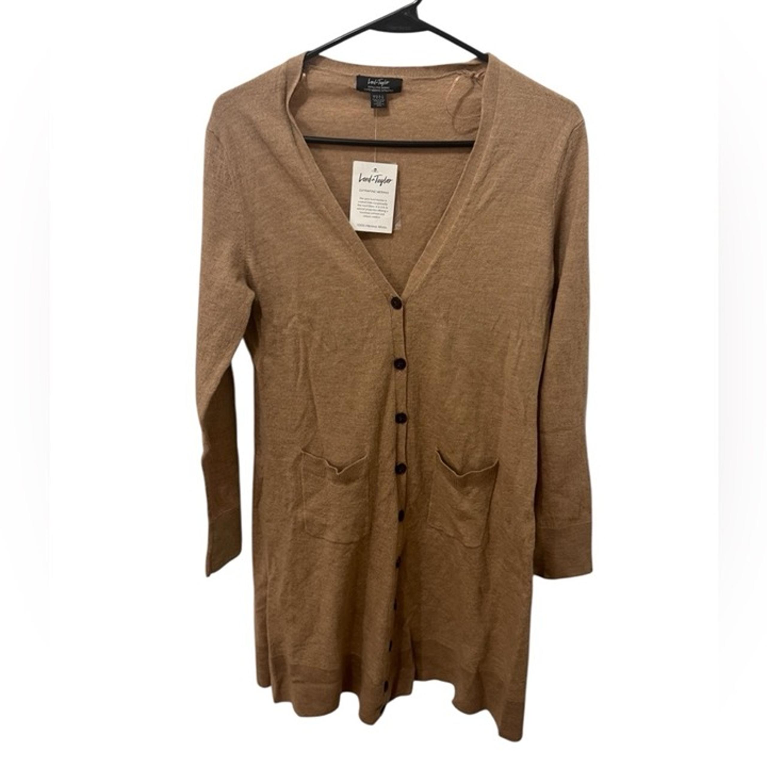 Lord & Taylor Merino Wool Cardigan Size Large