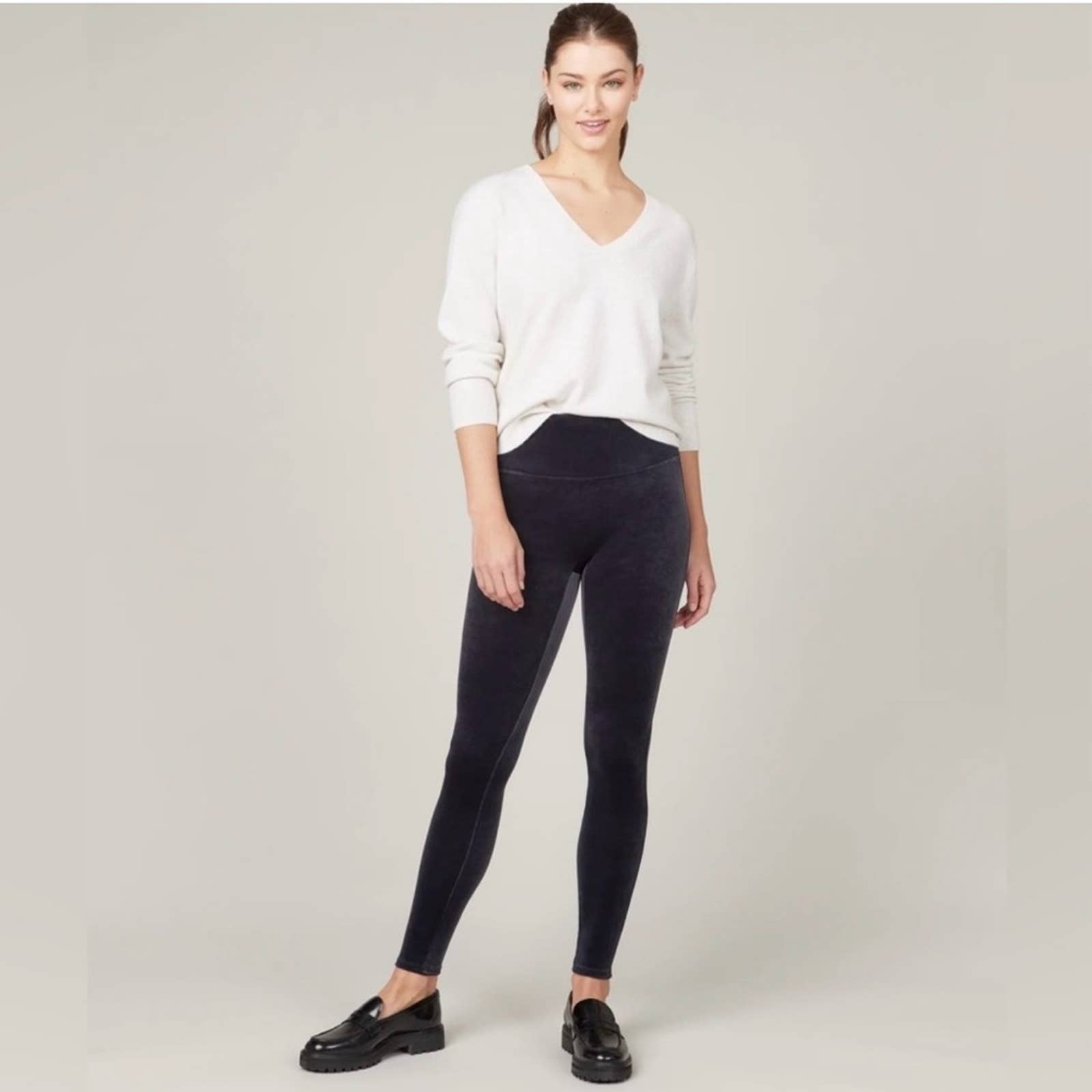 NEW SPANX Velvet Leggings Classic Navy