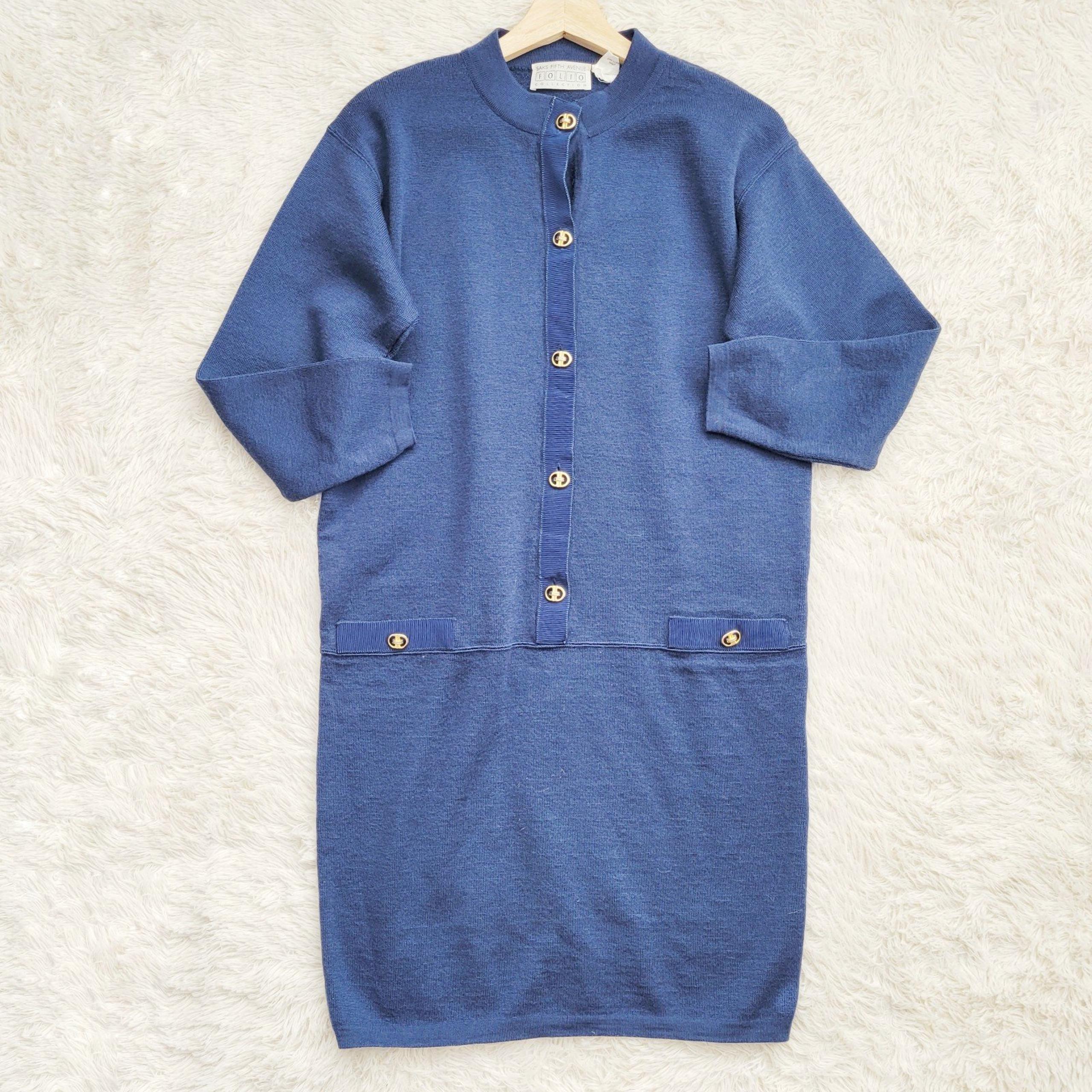 Saks Fifth Avenue Folio Collection Merino Wool Sweater Dress