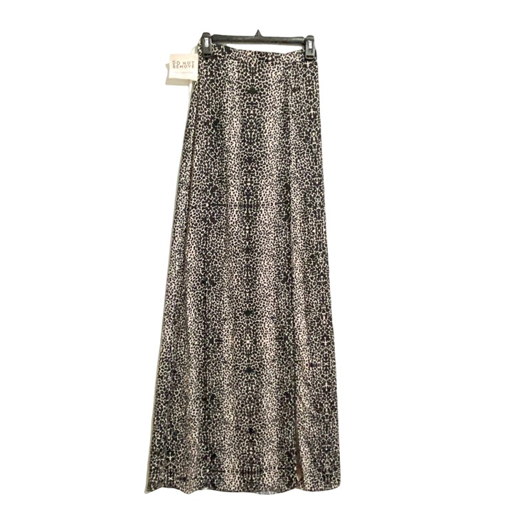 Fame and Partners animal print long maxi skirt size 4, New