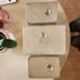 Vintage Chrome canister set 3 boxes lightweight metal tin hoosier storage