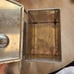 Vintage Chrome canister set 3 boxes lightweight metal tin hoosier storage