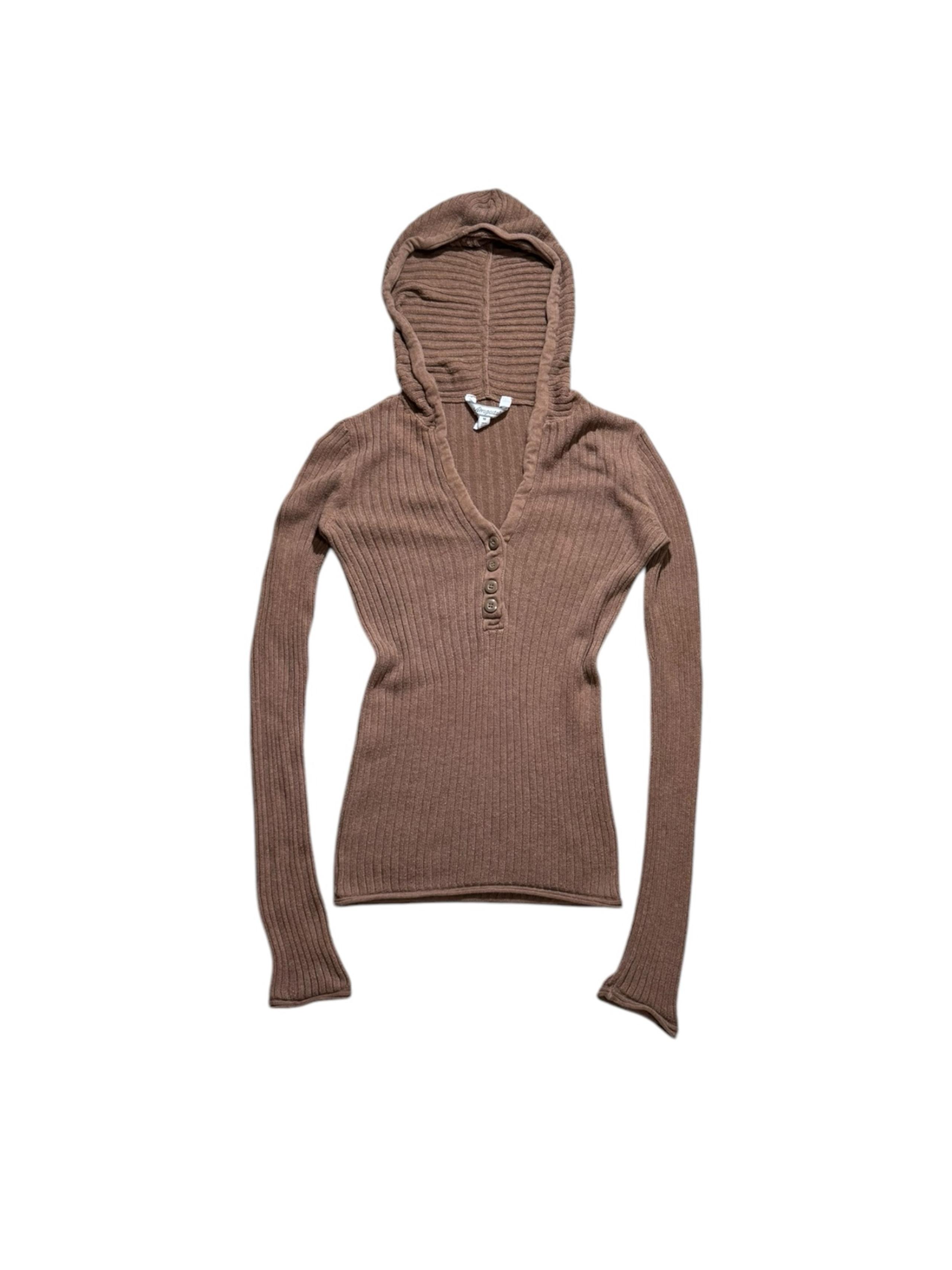 Early 2000s Aeropostale Ribbed Hooded Sweater