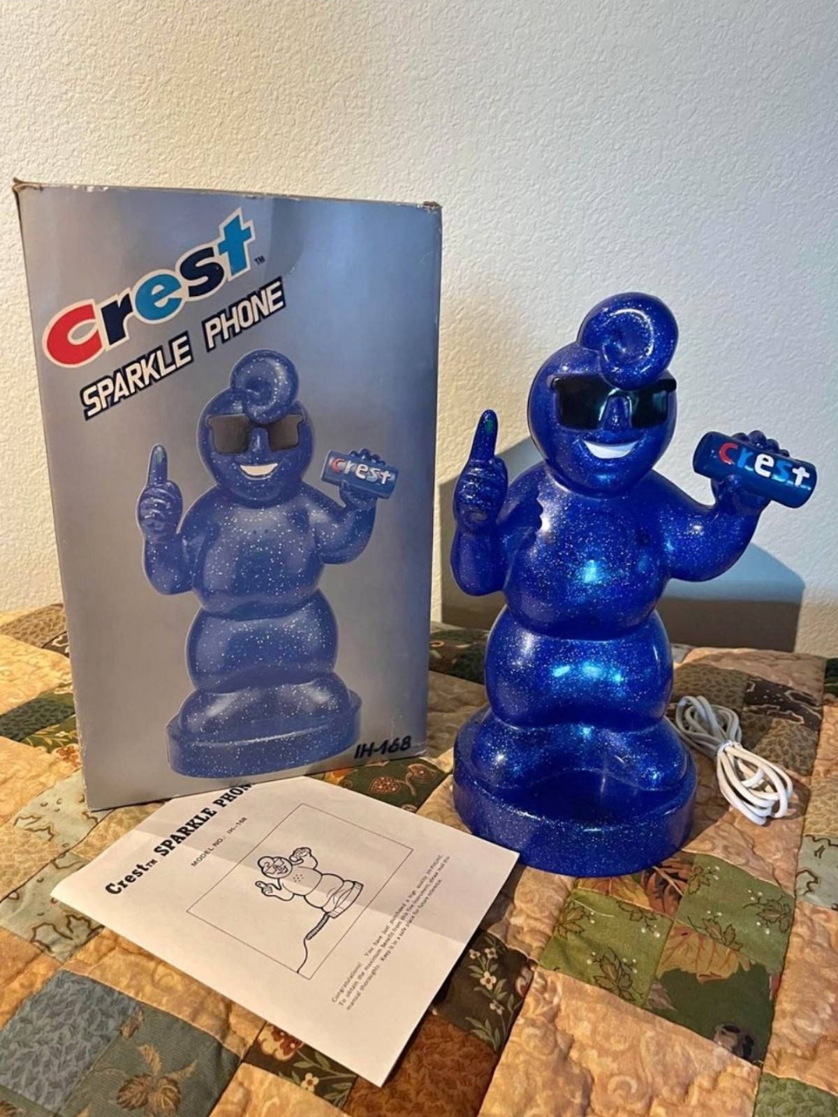 Vintage 1980s Crest Sparkle Toothpaste Man Promotional Telephone Land Line Phone