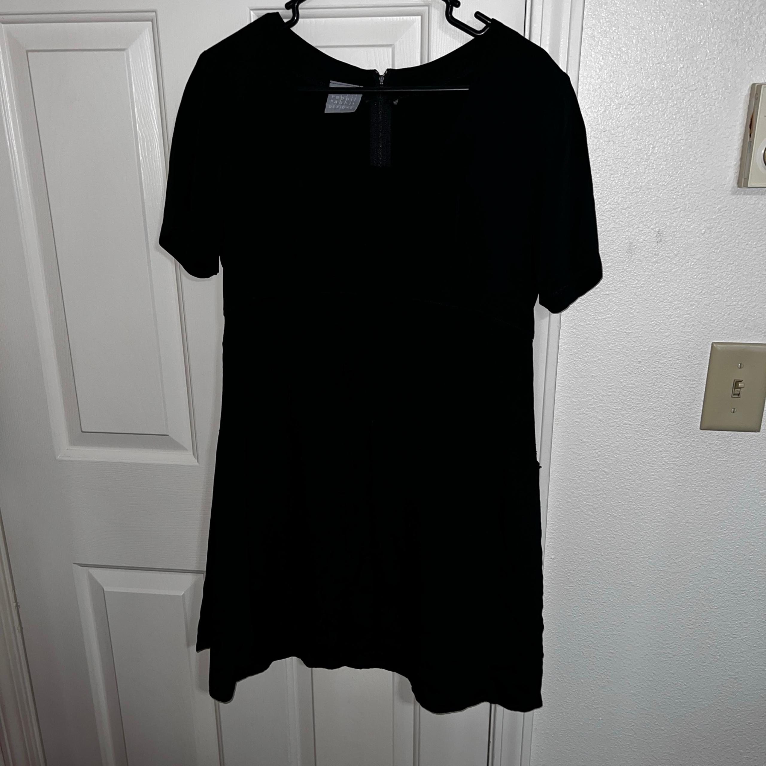 Vintage Rabbit Rabbit Rabbit Womens Short  Dress  Size 16 Black