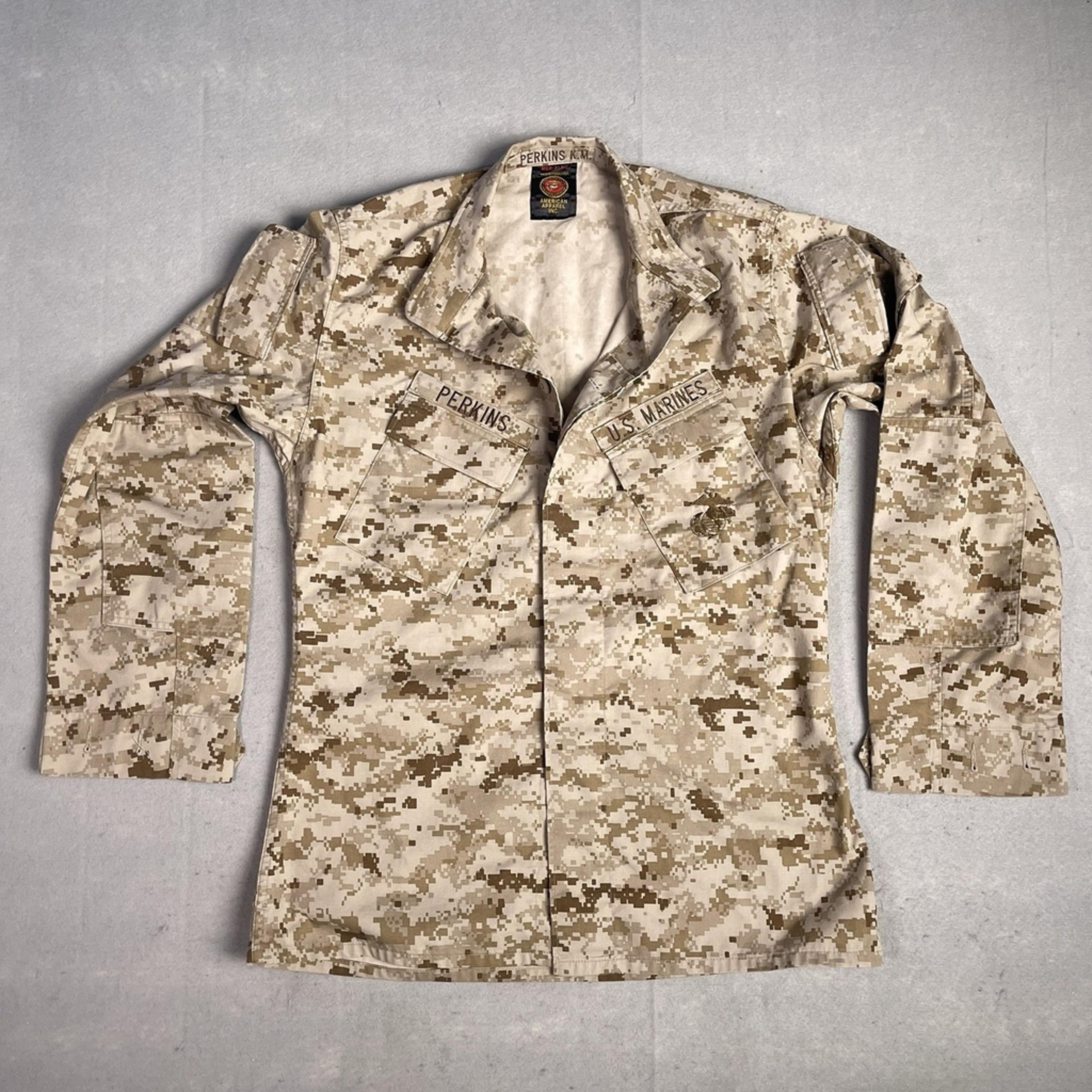 USMC EA Industries Inc. Desert Marpat Camo Shirt Mens Medium Button Front