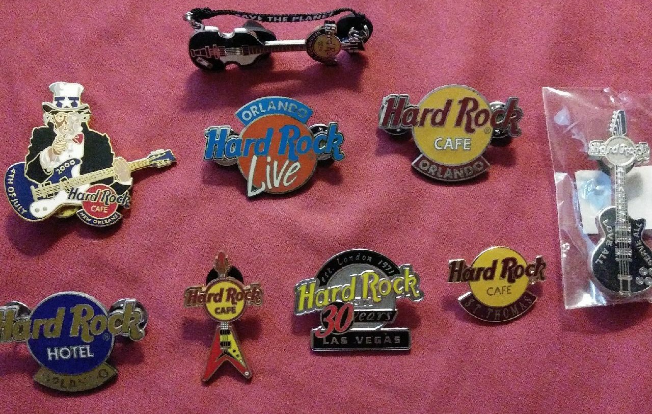 9x RARE Hard Rock VIP Pins Bundle