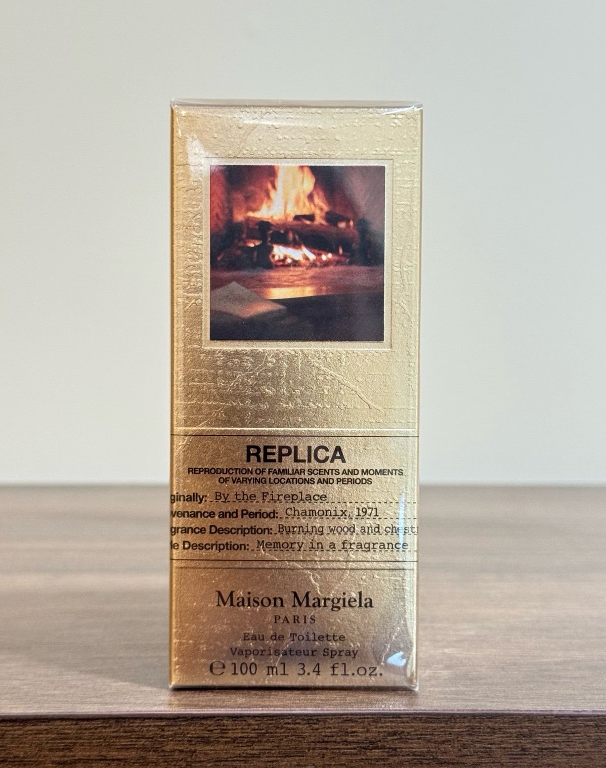 Maison Margiela Replica By The Fireplace 3.4oz EDT Limited Edition Gold New