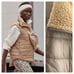 Varley Tan Brown Ellis Reversible Quilt Gilet Puffer Vest