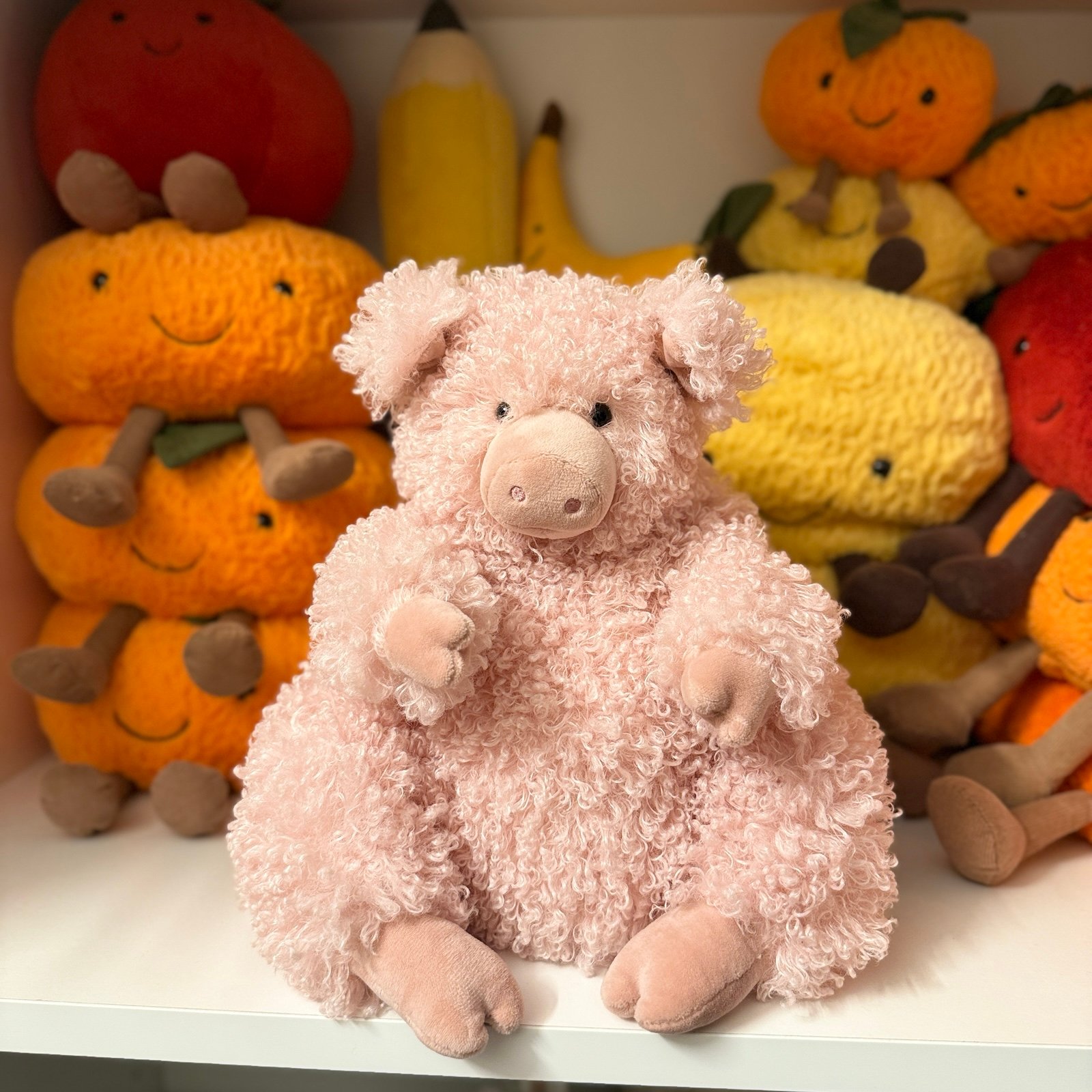Jellycat Bobbleton Pig 11 Plush BNWT Rare Retired HTF