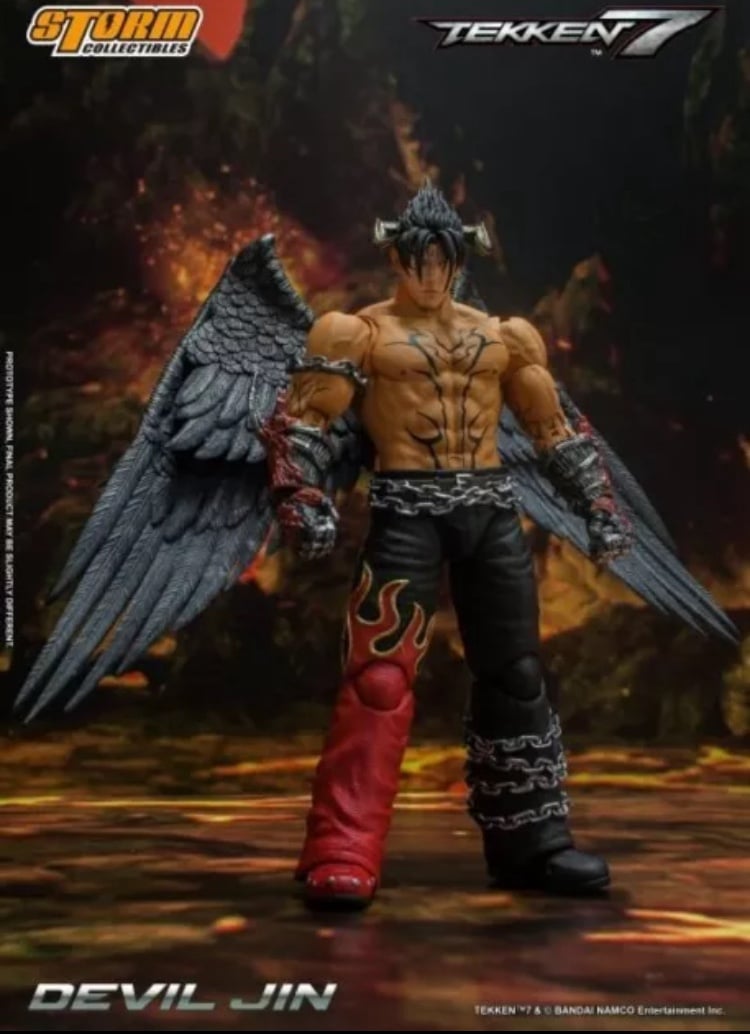 Storm Collectibles 1/12 Tekken 7 Devil Jin Action Figure Fighter Game Bandai Cap
