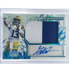 Garrett Nussmeier 2024 Leaf Trinity Prospect Patch Auto /49 LSU Tigers