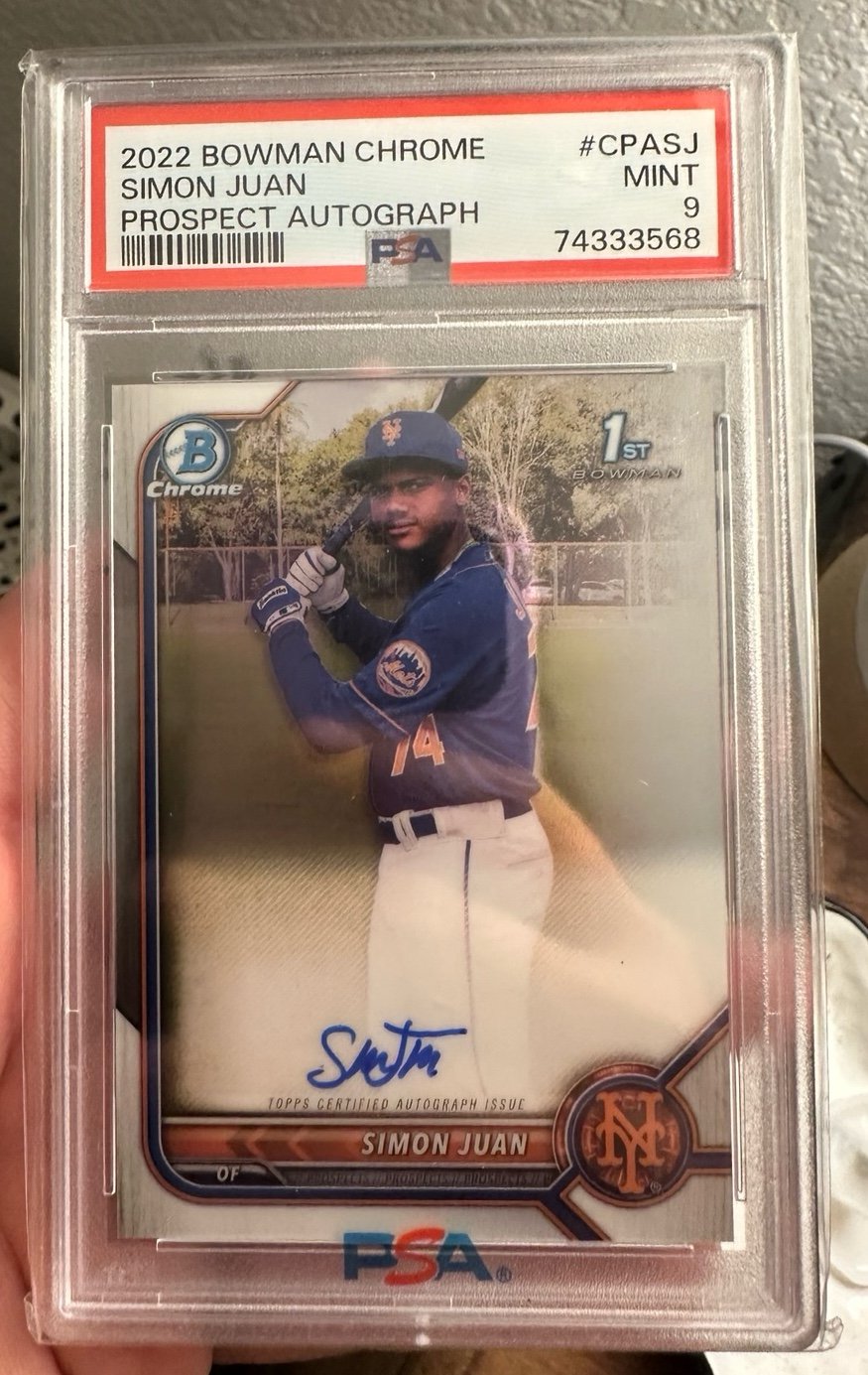 Simon Juan 1st Bowman Chrome Rookie Auto PSA 9*