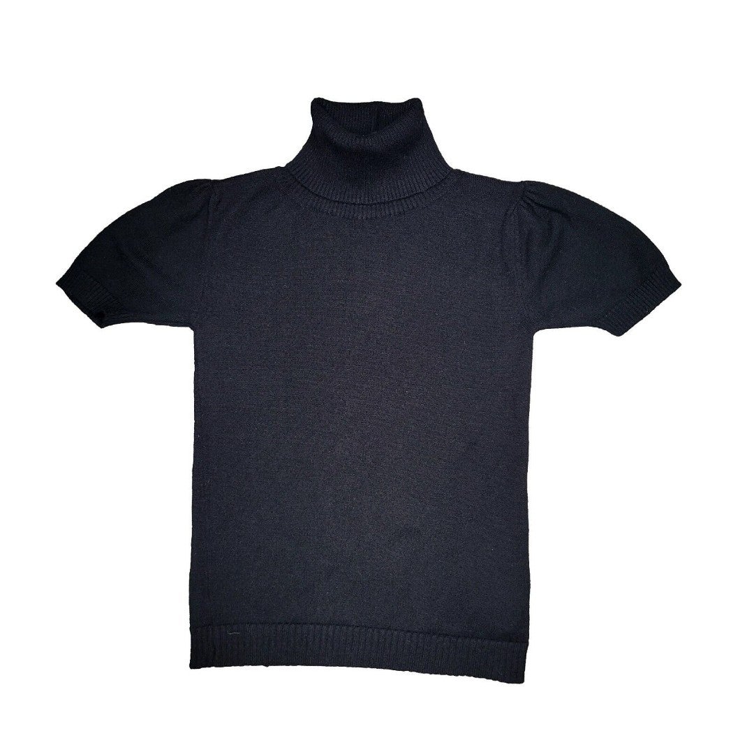 Dolce&Gabbana Junior Girls Small Black Knitted Turtleneck Top