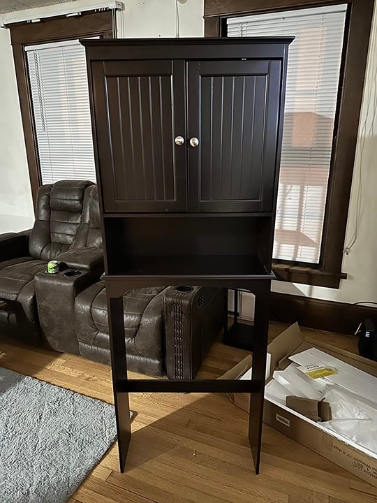 Spirich Over The Toilet Cabinet for Bathroom Storage, Brown