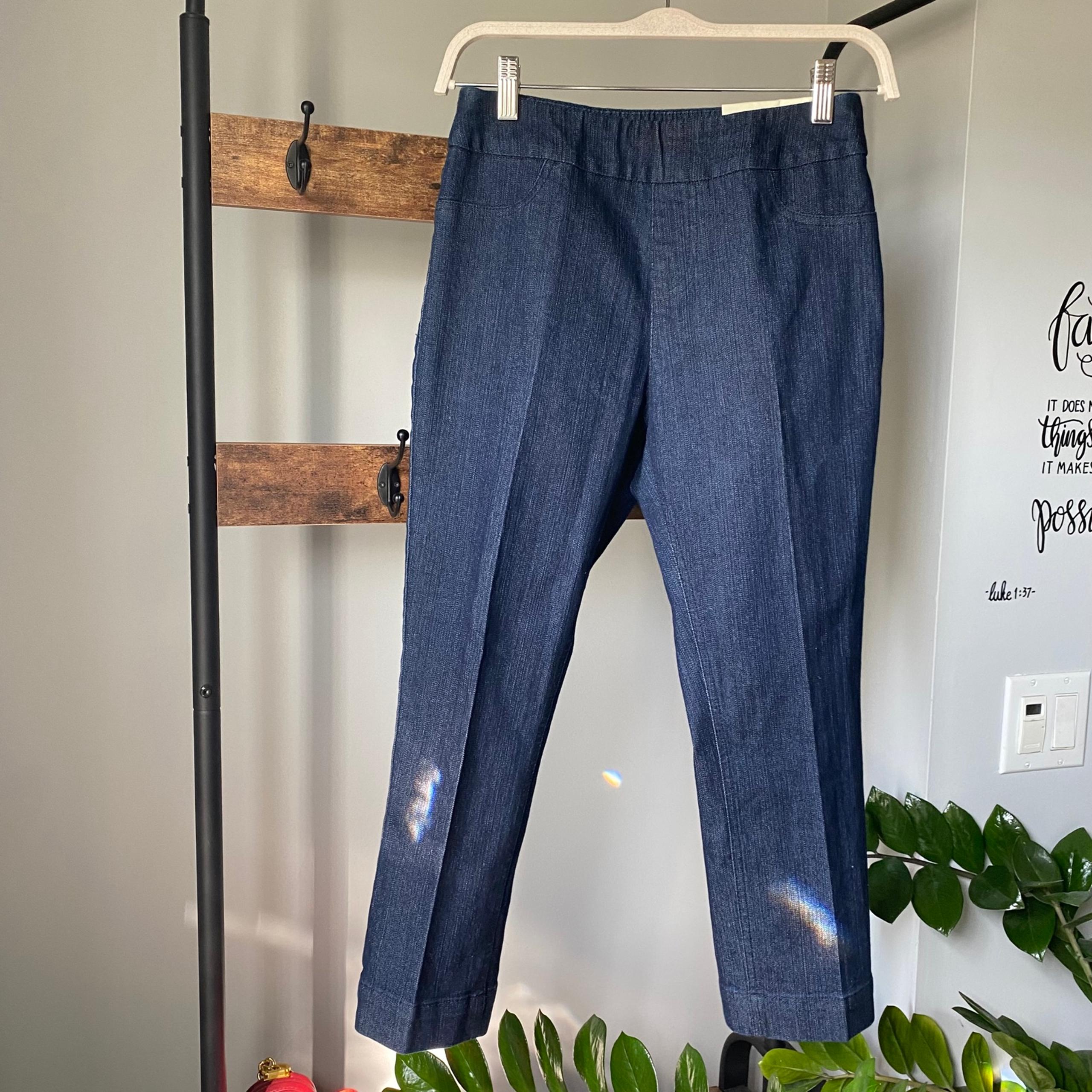 Soft Surroundings Super Stretch Legging/Capri Slim-Sensation in blue size PXS