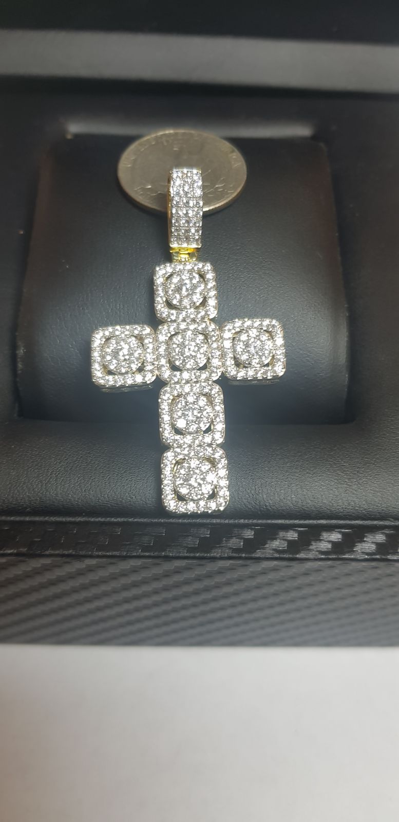 14K GOLD PLATED ICED OUT Pendant