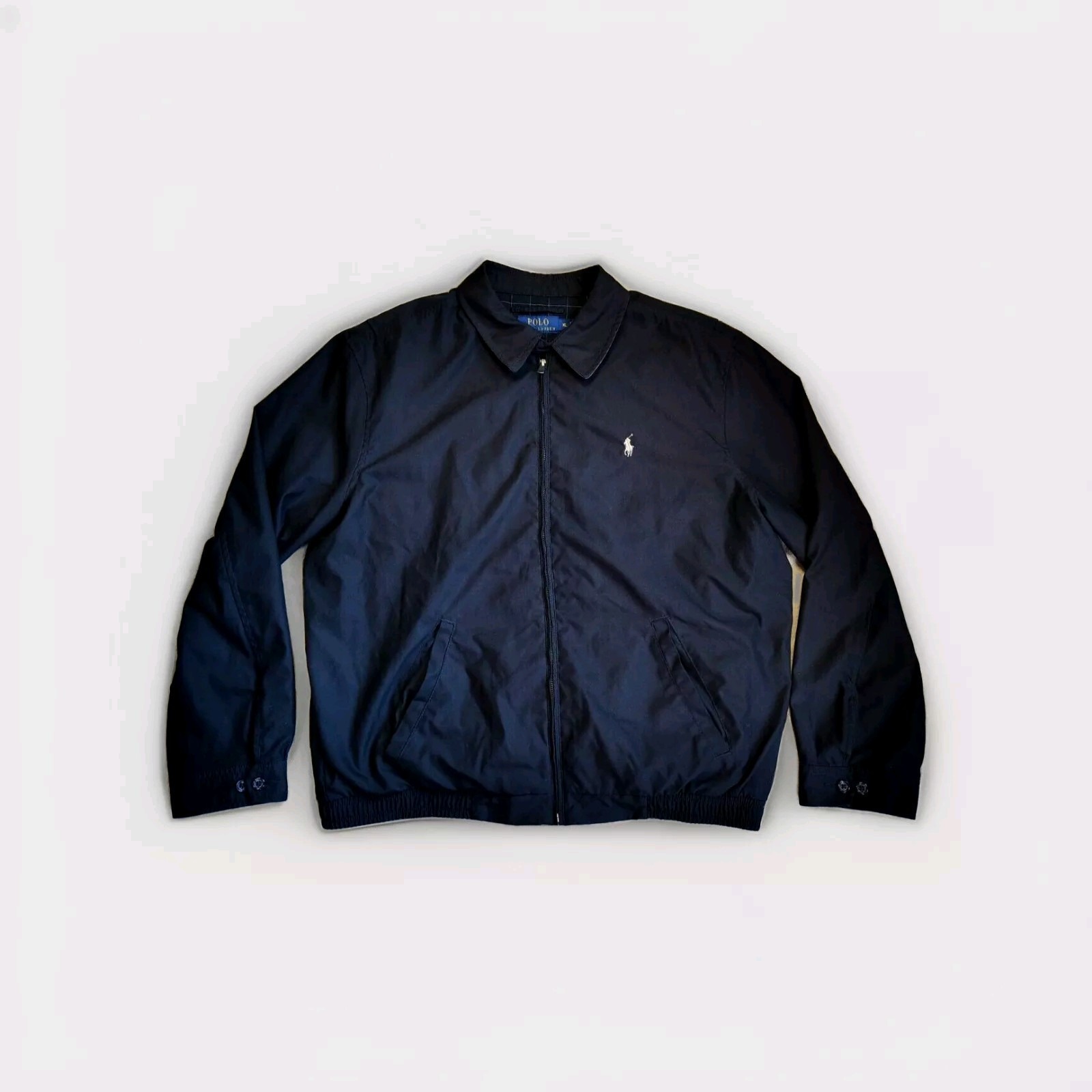 Polo Ralph Lauren Harrington Jacket Mens Extra Large XL Black Full Zip Pony