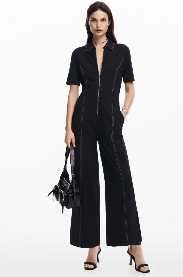 Desigual Black Zippered Jumpsuit