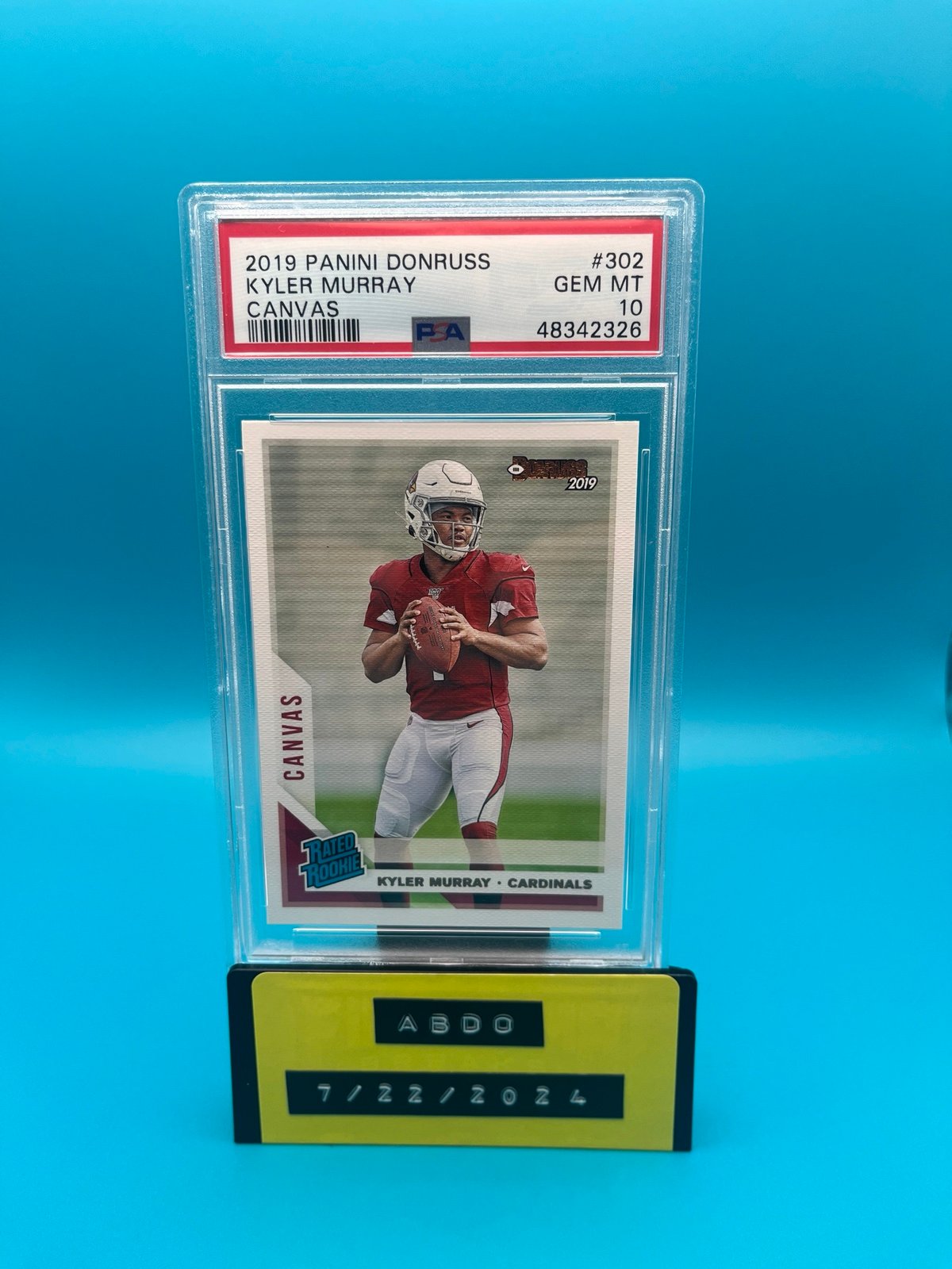 Kyler Murray Donruss Rated Rookie PSA 10