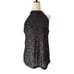 CABLE & GAUGE New Black Sequin Sleeveless Turtleneck Halter Top, Size Small
