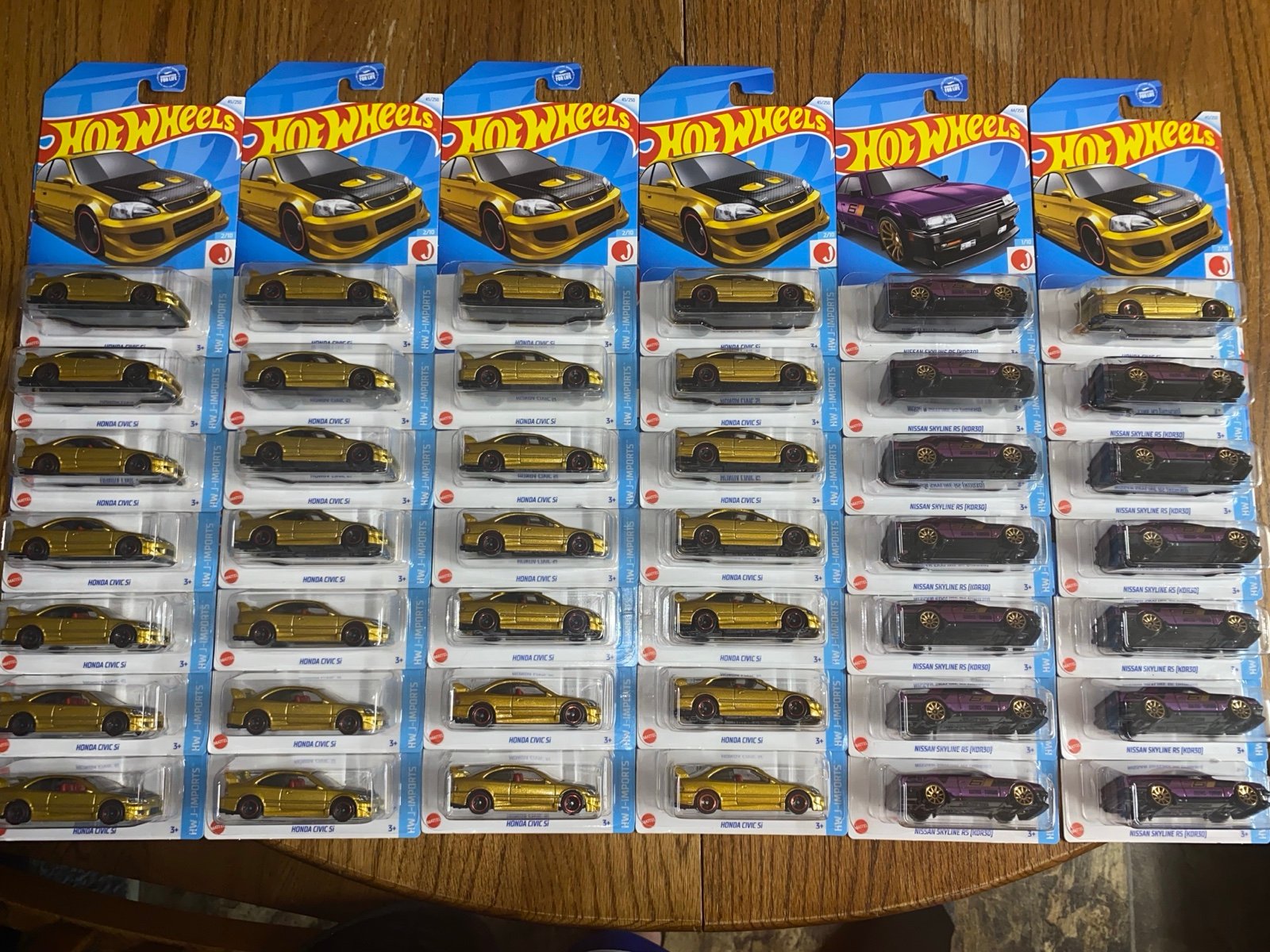 Hot Wheels lot of 42 honda civic si Nissan skyline rs
