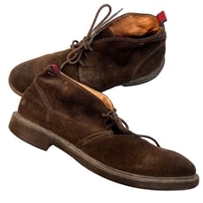 Natha Studio Chukka Boot Desert Ankle Men's 12 M Brown Suede Leather Lace Up