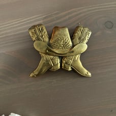 Brass 1982 Baron belt buckle