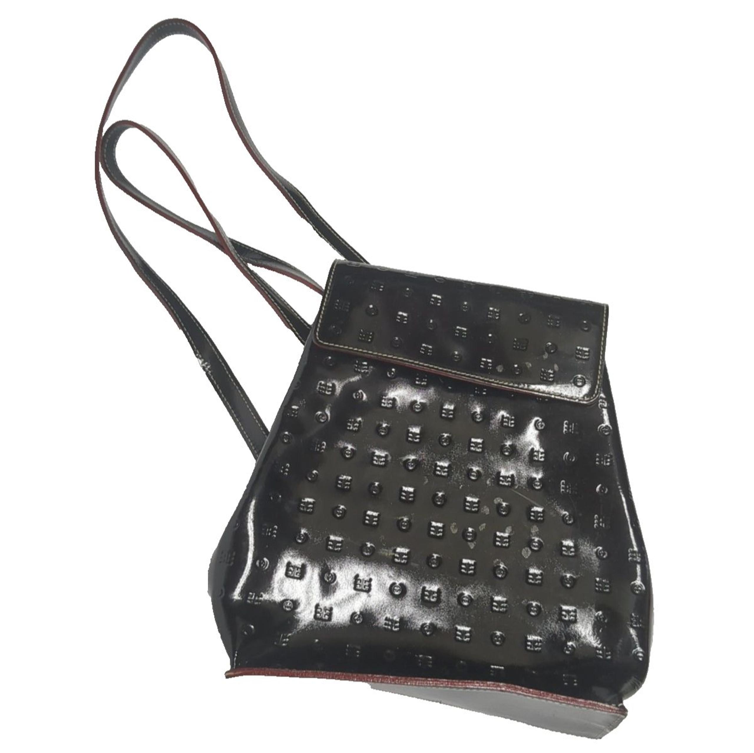 Arcadia Patent Leather Backpack Made in Italy Luxury Brand Bag Black