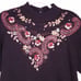 1980s Carly St Claire Sweater Black Beaded Embroidered Mock Neck Top Sz Small