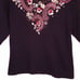 1980s Carly St Claire Sweater Black Beaded Embroidered Mock Neck Top Sz Small