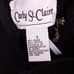 1980s Carly St Claire Sweater Black Beaded Embroidered Mock Neck Top Sz Small