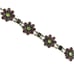 Nicky Butler Sterling Silver 925 Garnet Peridot Designer Flower NB Bracelet 8