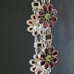 Nicky Butler Sterling Silver 925 Garnet Peridot Designer Flower NB Bracelet 8