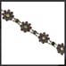 Nicky Butler Sterling Silver 925 Garnet Peridot Designer Flower NB Bracelet 8