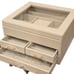 At Home 3-Tier Transparent Window Jewelry Storage Organizer- Champagne/Gold