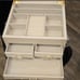 At Home 3-Tier Transparent Window Jewelry Storage Organizer- Champagne/Gold