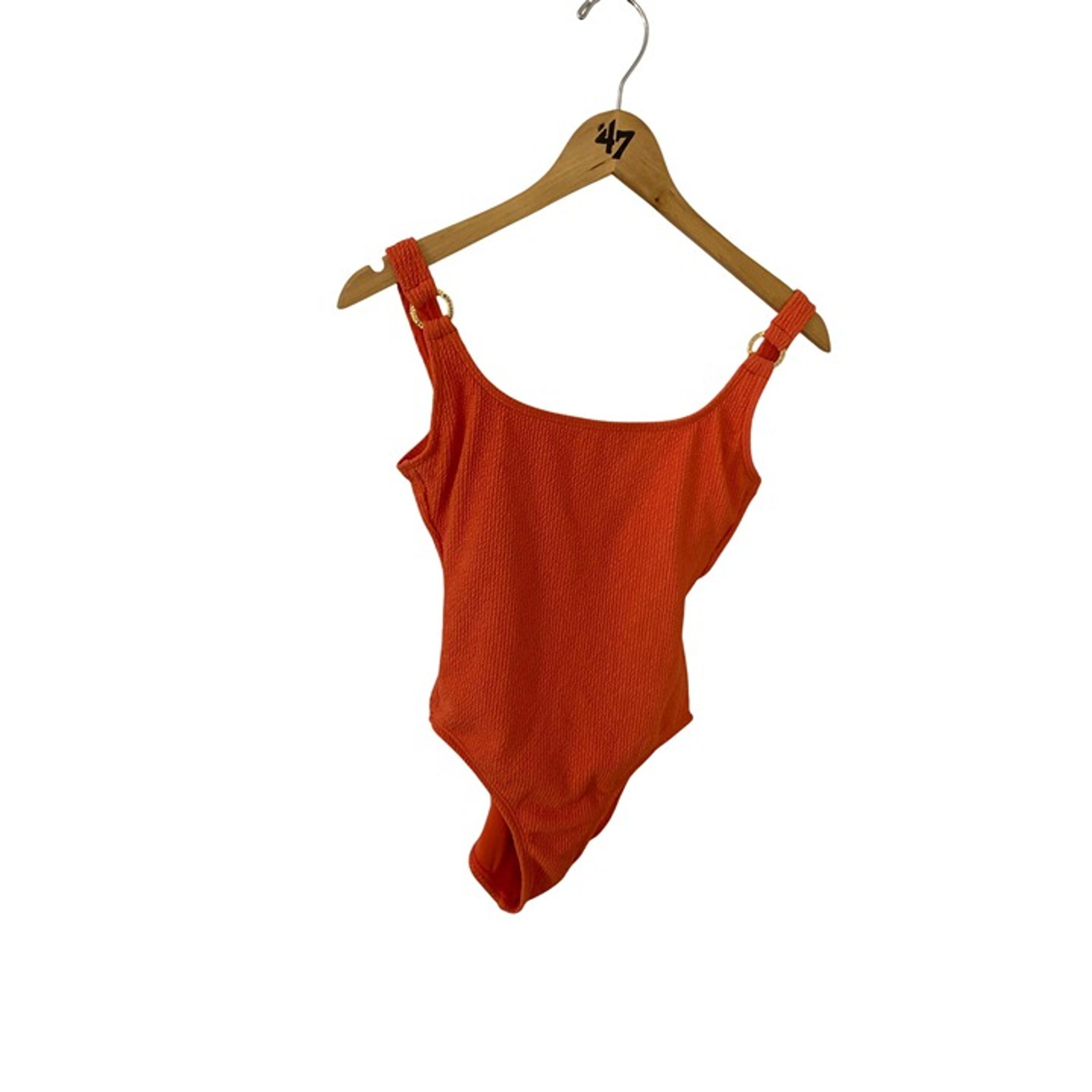 Michael Michael Kors women's Orange One Piece Textured Swimsuit - 6
