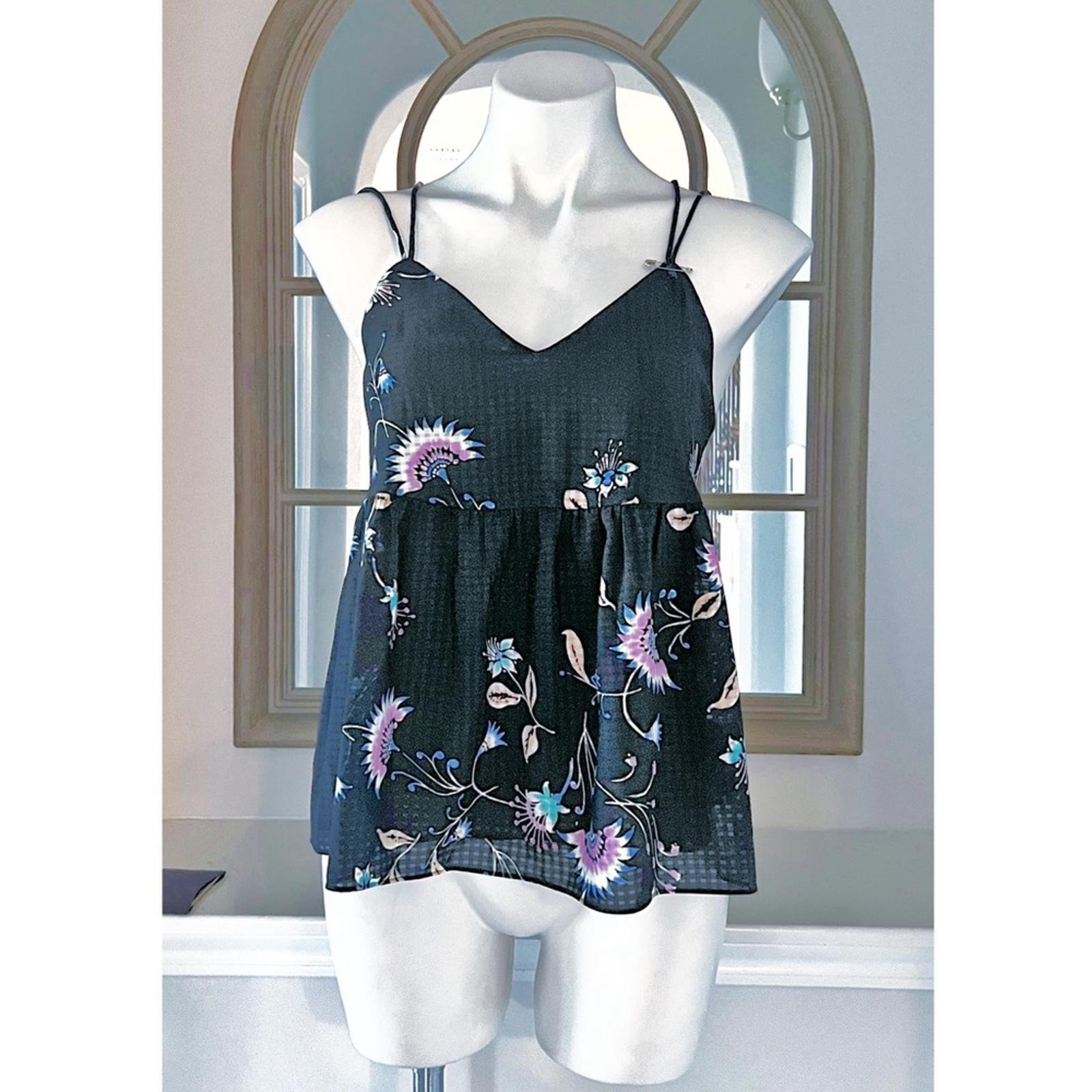 NEW Rebecca Minkoff Floral Spaghetti Strap Tank Top, XS New w/Tag Retail 178