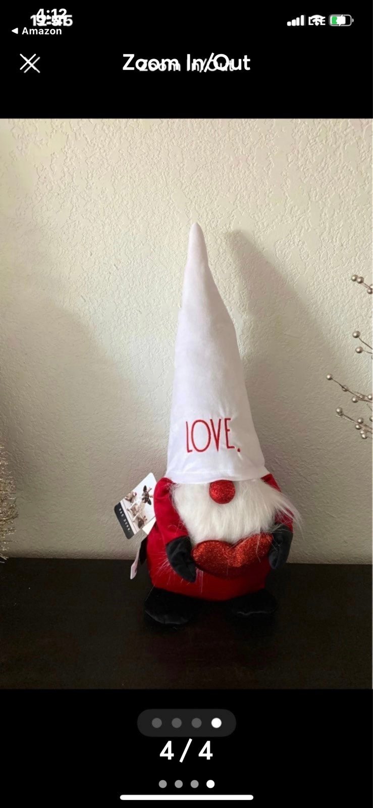Rae Dunn Valentine Gnome-New