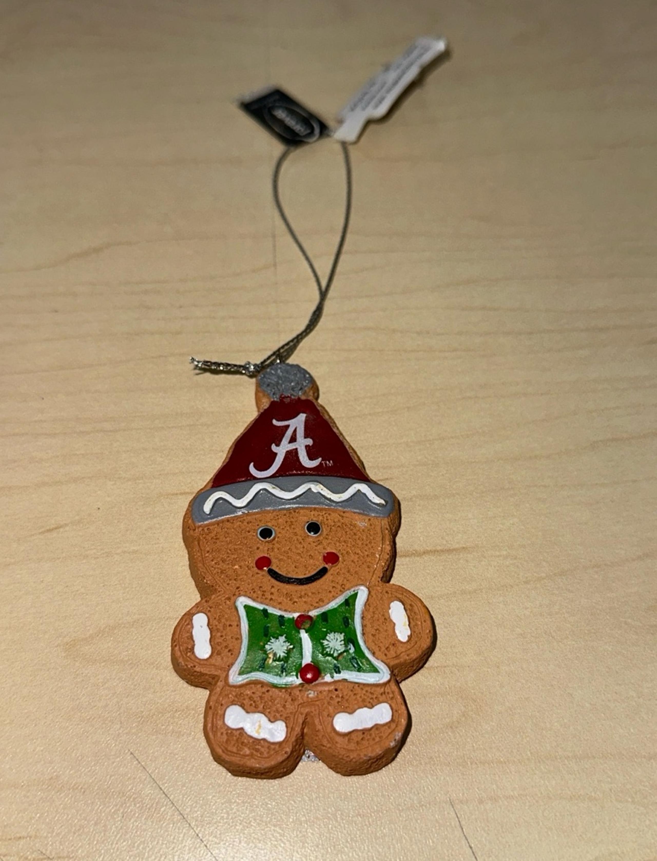University of Alabama Christmas Gingerbread Man Christmas Ornament