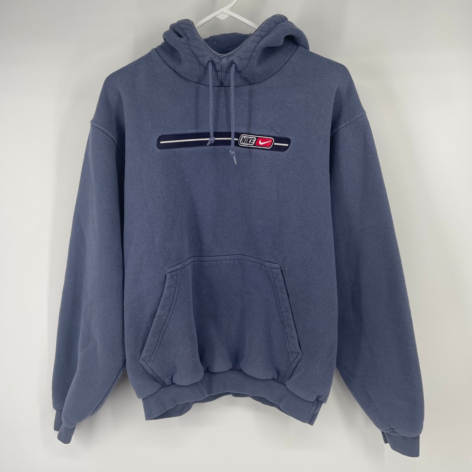 Vintage Nike Hoodie Mens Medium Spell Out Center Swoosh Sports Skate Y2K