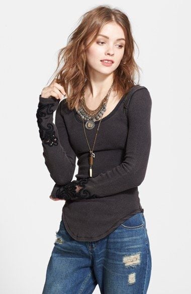 Free People black masquerade cuff thermal