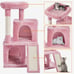 SMILE MART 36 Cat Tree with Condos and Scratching Post Tower, Pink