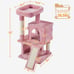 SMILE MART 36 Cat Tree with Condos and Scratching Post Tower, Pink
